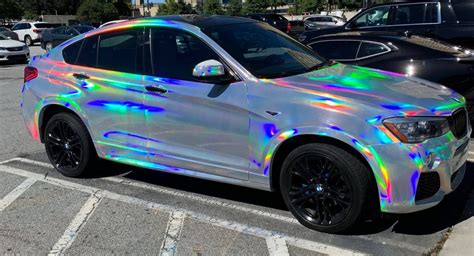 BMW X4 With Chrome Hologram Wrap Is A Serious Head-Turner ...