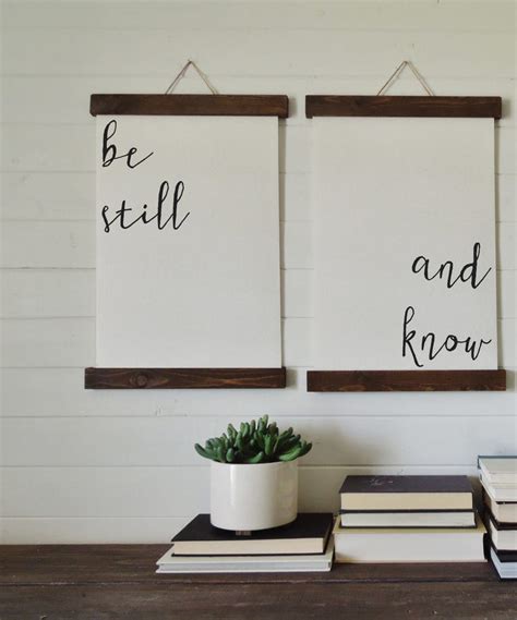 Be Still and Know/calligraphy Wall Art/canvas Art Print/wood - Etsy