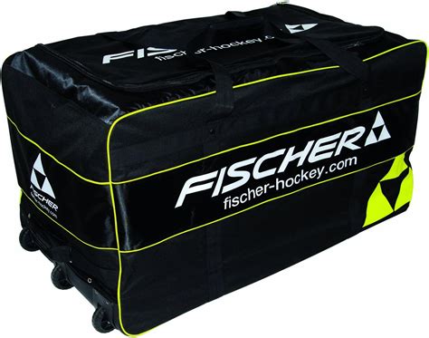 Fischer Hockey Senior Pro Goalie Wheel Bag, Black with Sulfur, Equipment Bags - Amazon Canada