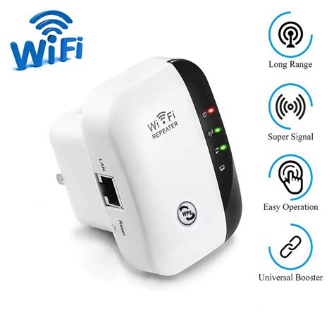 WiFi Range Extender Wireless N WiFi Repeater WiFi Extender Router Wireless Signal Booster, 2.4 ...