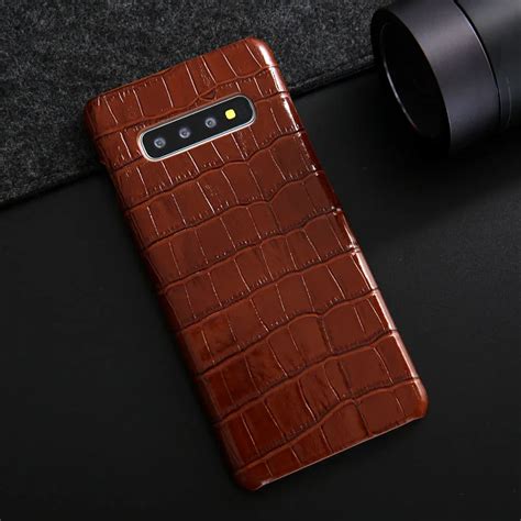 Toraise For Samsung S10 Plus Case Luxury Vintage Genuine Leather Back Case For Samsung Galaxy ...