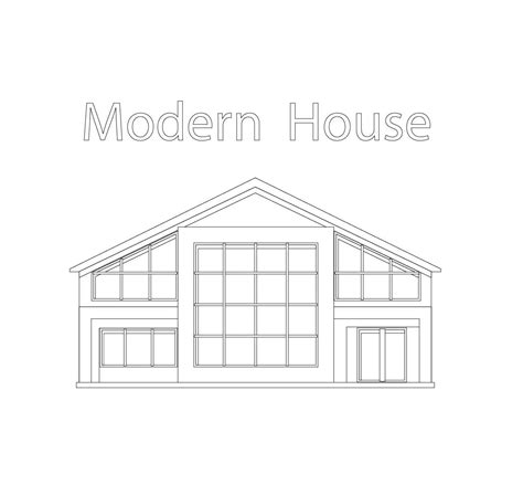 Modern House coloring page - Download, Print or Color Online for Free