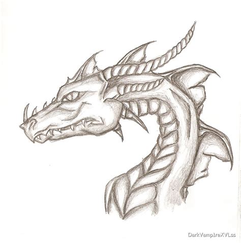 "Dragon sketch" by DarkVamp1reXVLss | Redbubble