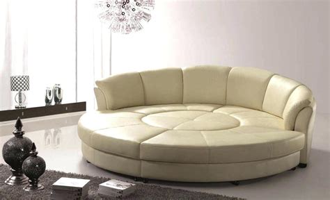 Round Sectional Leather Sofa - FERQQU