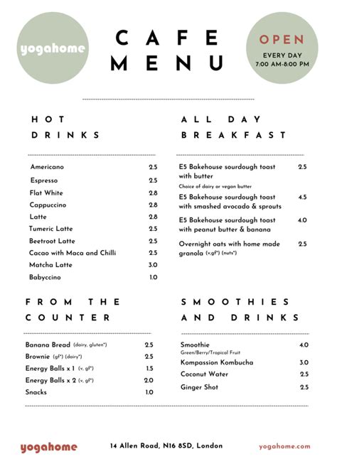 NEW CAFE MENU! | Yogahome