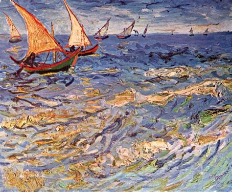 Vincent van Gogh Seascape at Saintes-Maries Painting 50% off - iPaintingsforsale.com