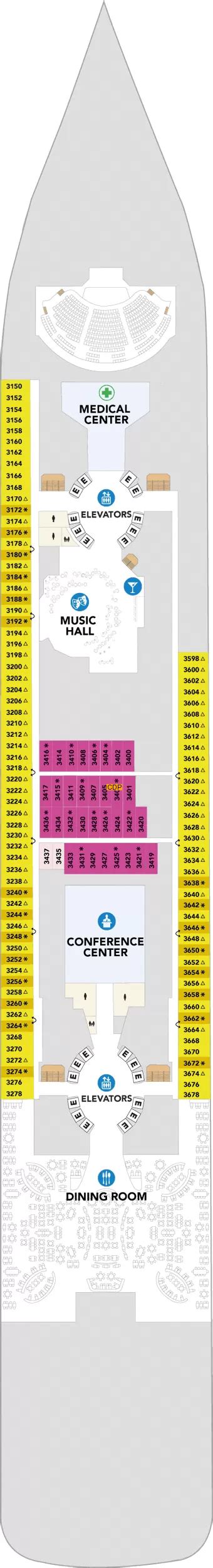 Star of the Seas Deck 3 deck 3 plan | Cruisedeckplans.com