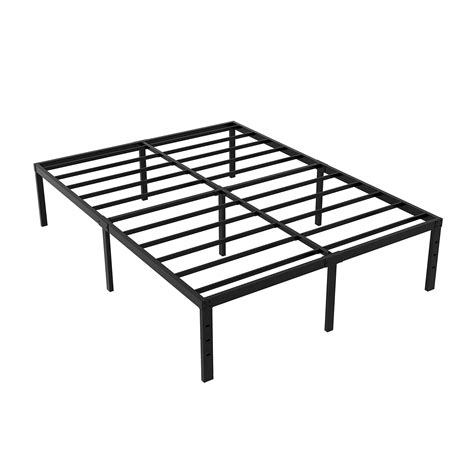 Buy 18 Inch Tall Metal Queen Bed Frame with Maximum Storage, Heavy Duty ...
