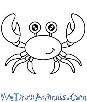 How to Draw a Cartoon Crab