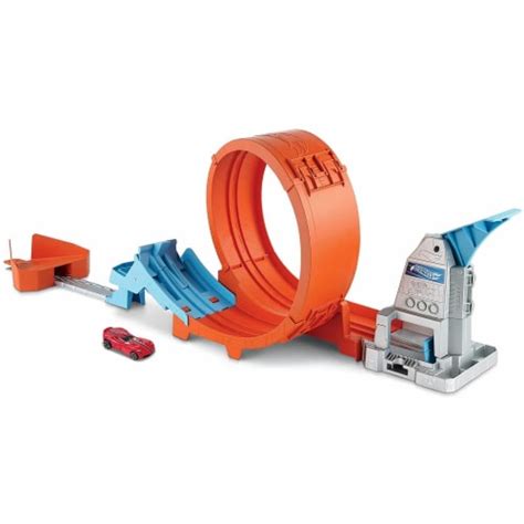 Hot Wheels Loop Stunt Champion Track Set with Dual-Track Loop, Dual ...