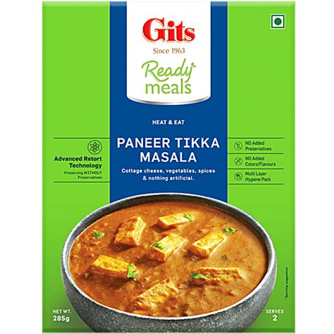 Buy Gits Ready Meals Paneer Tikka Masala 285 Gm Carton Online At Best Price - bigbasket