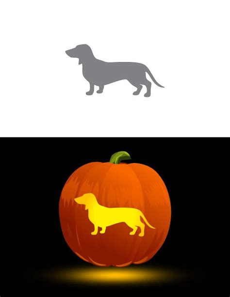 Printable Dachshund Pumpkin Stencil | Pumpkin carving templates ...