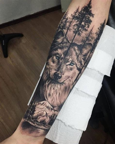 full sleeve tattoos black #Fullsleevetattoos #wolftattoos | Wolf tattoo ...