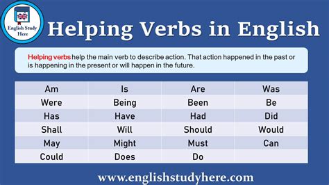 Helping Verbs in English - English Study Here