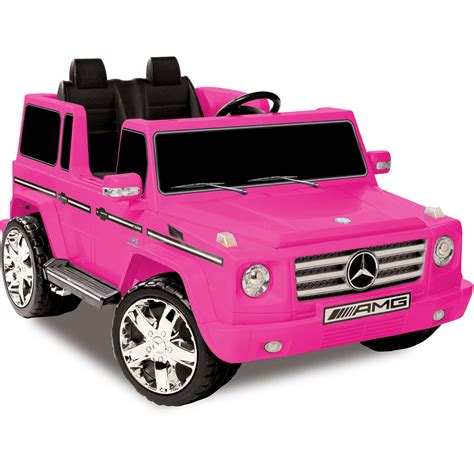 Kid Motorz 12V Mercedes Benz G55 AMG Two-Seater Ride-On, Pink - Walmart.com | Toy cars for kids ...