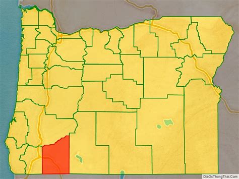 Map of Jackson County, Oregon - Thong Thai Real