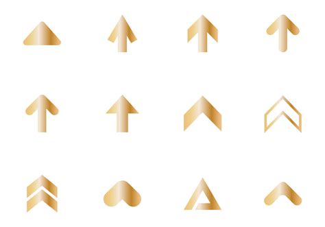 Free Golden Arrow Icon Vector 121665 Vector Art at Vecteezy