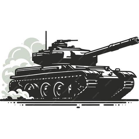 Premium Vector | Military tank side view isolated on white