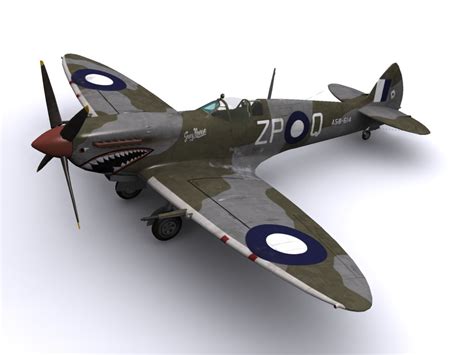 3d model supermarine spitfire fighter mk