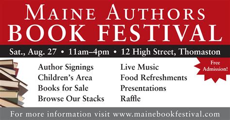 2022 Maine Authors Book Festival on August 27th - Penobscot Bay Regional Chamber of Commerce