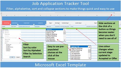 Job Application Tracker Tool for Microsoft Excel - MasterBundles