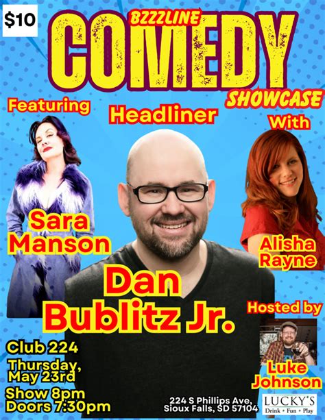 Bzzzline Comedy Showcase with Dan Bublitz Jr. - Downtown Sioux Falls