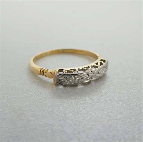 Beryl Lane - Vintage 18ct Gold & Platinum Diamond Eternity Band Ring