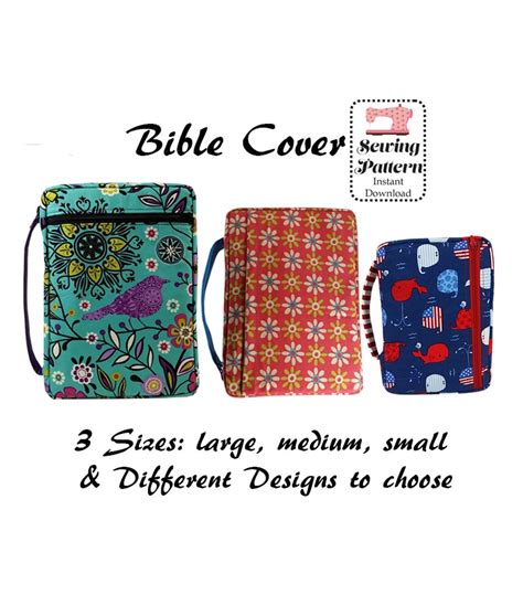 Book & Bible Covers Colorful Trellis Patterned Book Covers with Pockets and Handle Teens Bible ...