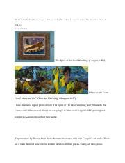 Artists analysis 1.docx - 'The Spirit of the Dead Watching' by Gauguin ...