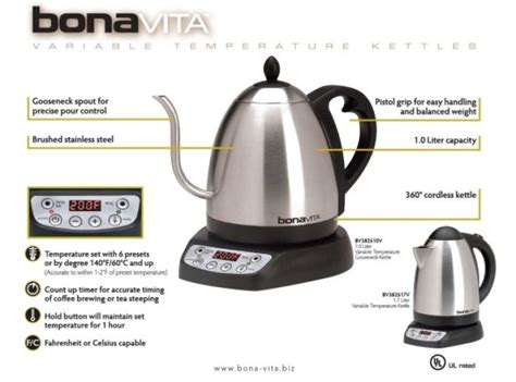 Amazon.com: Bonavita 1.7-Liter Variable Temperature Digital Electric ...