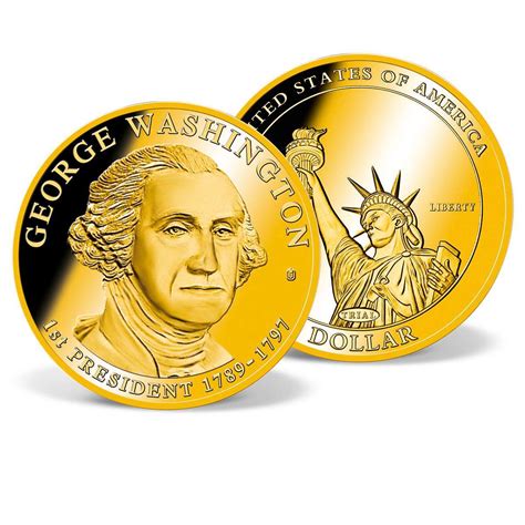 George Washington Presidential Dollar Trial | Solid Gold | Gold ...