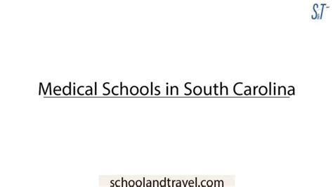 Only 4 Best Medical Schools in South Carolina | 2022