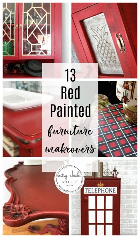 Red Painted Furniture Ideas - Artsy Chicks Rule®