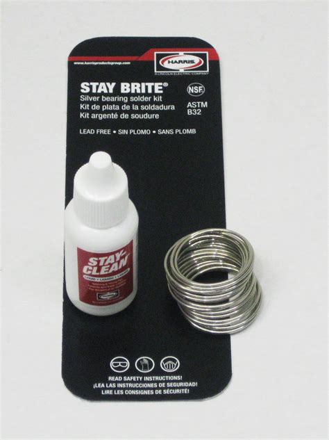 Harris Stay-Brite Silver Bearing Solder & Stay Clean Liquid Flux Kit 684032064577 | eBay