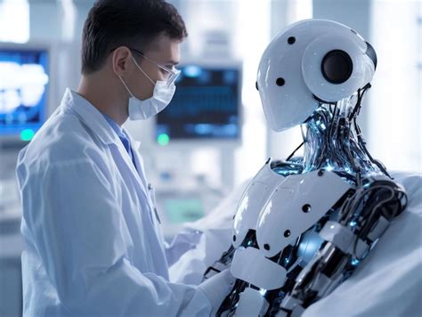 Medical Technology Doctor Using AI Robots for Diagnosis | Premium AI ...