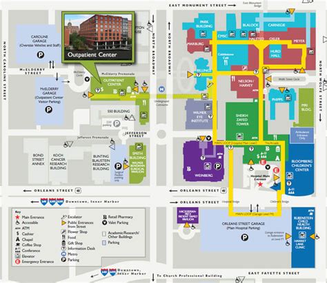 Johns Hopkins Hospital Campus Map – Map Vector