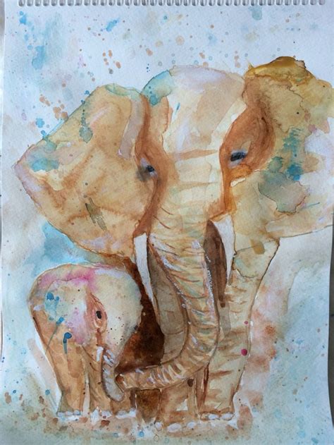 watercolour painting elephants | Painting, Elephant love, Watercolour ...