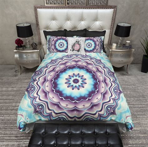 Purple and Blue Liquid Mandala Bedding Collection – Ink and Rags