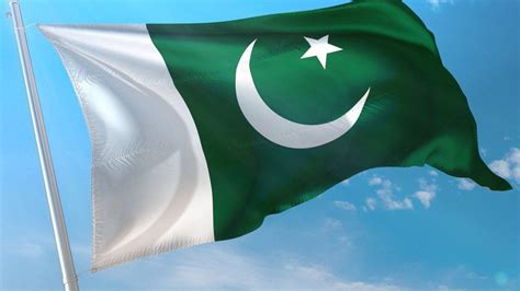 Pakistan Flying Flag Post In Blue Sky Background HD Pakistan Flag ...