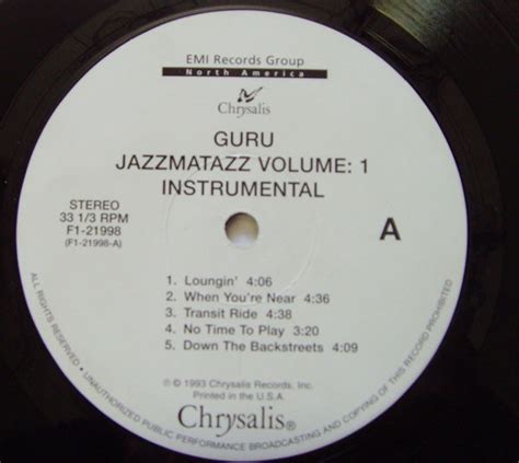 Guru - Jazzmatazz Volume: 1 Instrumental (1993, Vinyl) | Discogs