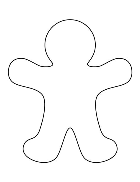 Printable Gingerbread Man Template