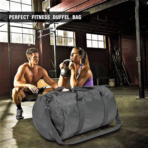 Gym Duffle Bag with Shoe Compartment Foldable Men Women Travel Fitness ...