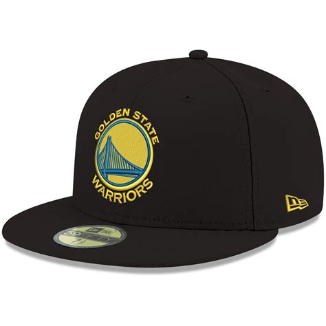 Men's Golden State Warriors New Era Black Official Team Color 59FIFTY Fitted Hat