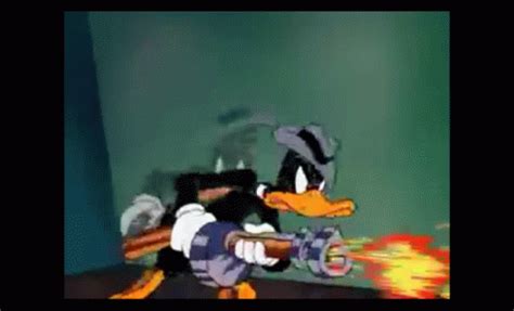 Daffy Duck Shoot GIF - Daffy Duck Shoot Machine Gun - Discover & Share GIFs