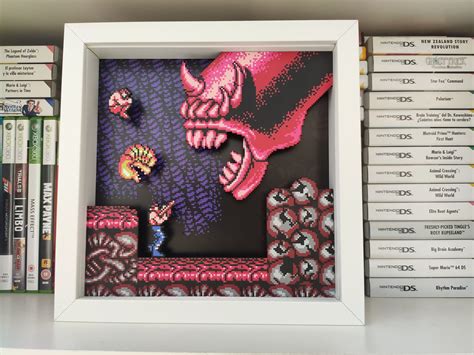 Contra NES Shadow Box Nintendo Classic Game Art for Retro | Etsy