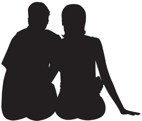 Sitting Couple Silhouette PNG Clip Art Image | Couple silhouette, Silhouette painting, Silhouette