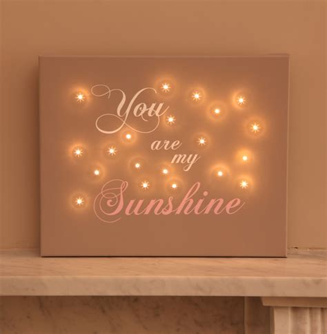Illuminated canvas - You Are My Sunshine, Wall Art Buy UK