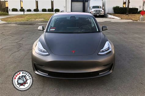 3M Matte Dark Gray Tesla 3 Wrap – Wrap Bullys