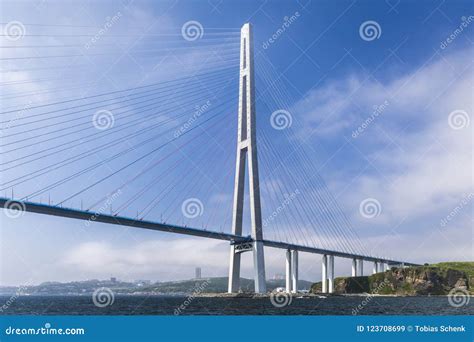 Russky Bridge in Vladivostok, Russia Stock Image - Image of island ...