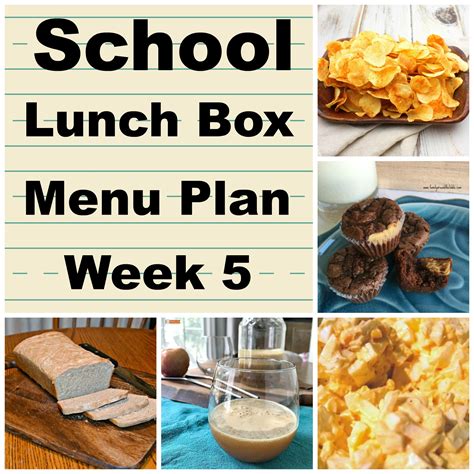 School Lunch Menu Plan Week 5 • Family Around the Table